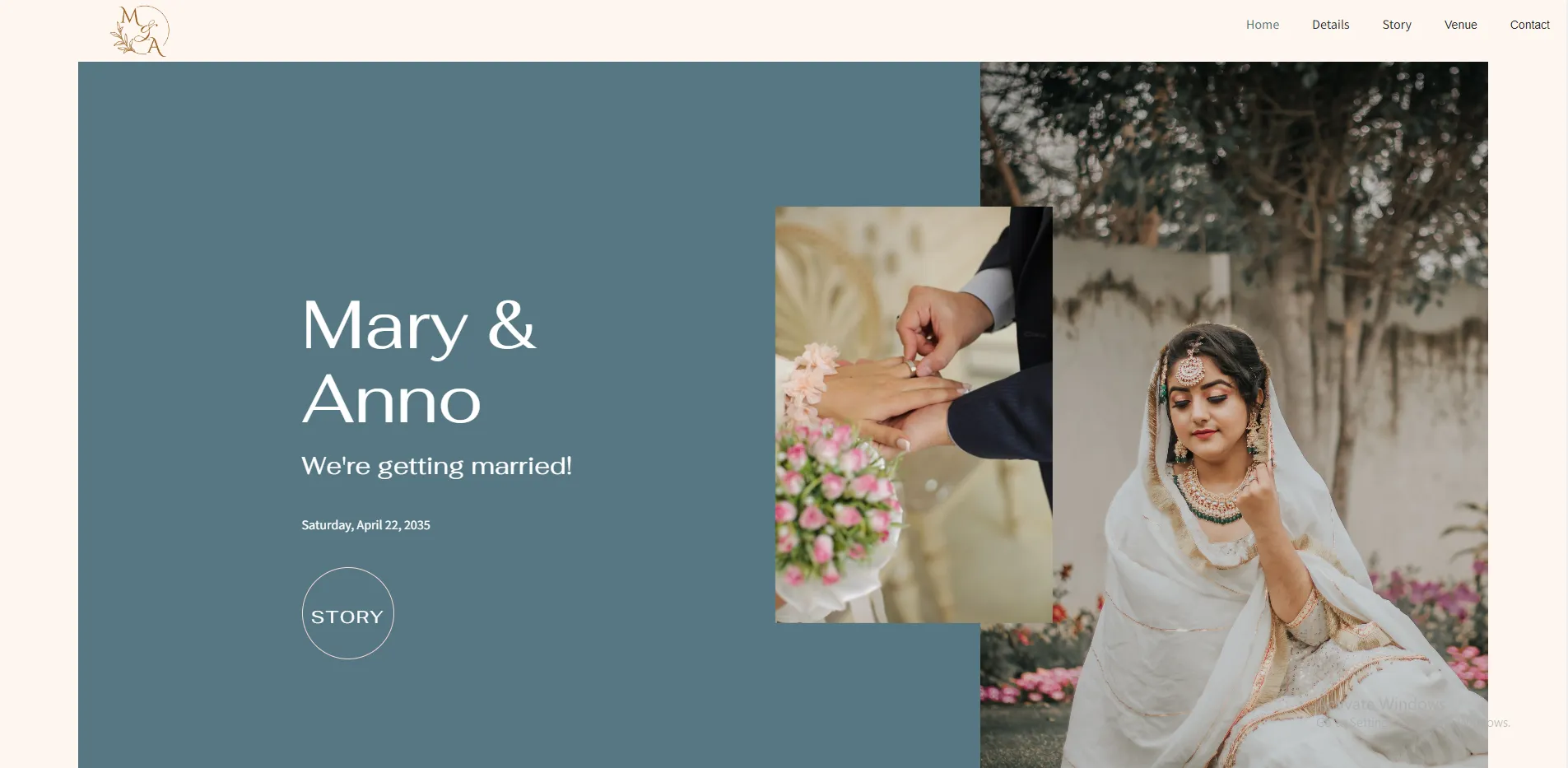  Wedding website Normal design template