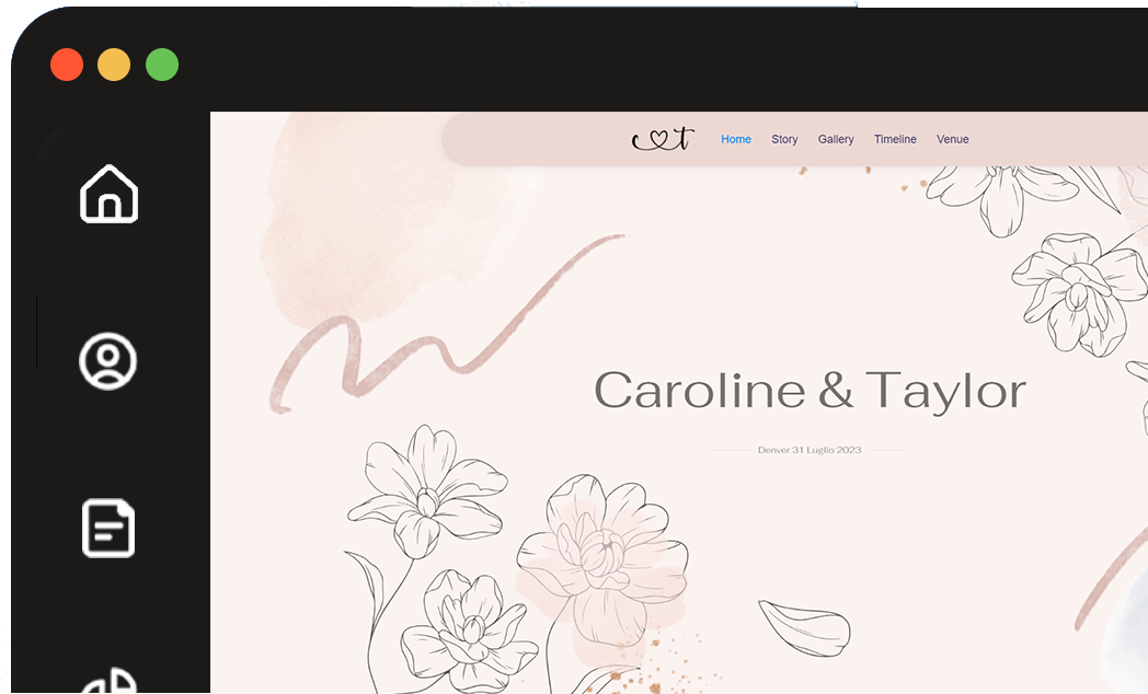 wedding website Template